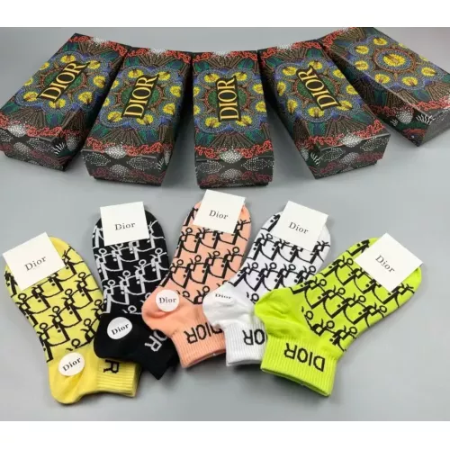 Replica Christian Dior Socks For Women #1341807 $25.00 USD for Wholesale