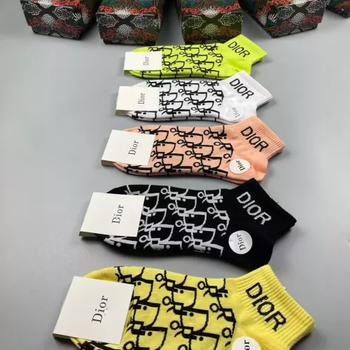 Replica Christian Dior Socks For Women #1341807 $25.00 USD for Wholesale