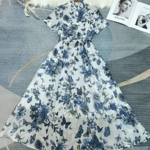 Replica Christian Dior Dresses Short Sleeved For Women #1342024 $115.00 USD for Wholesale