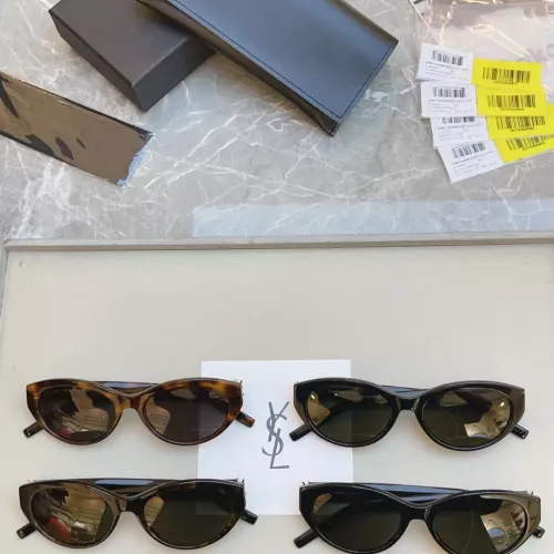 Replica Yves Saint Laurent YSL AAA Quality Sunglasses In Gold #1352811 $56.00 USD for Wholesale