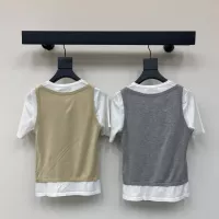 $98.00 USD MIU MIU T-Shirts Short Sleeved For Women #1342489