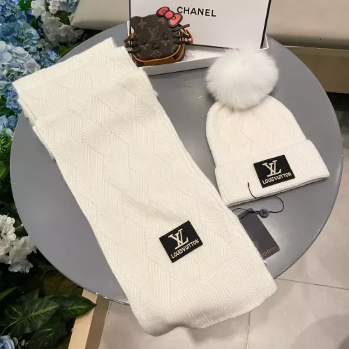 Louis Vuitton LV Hat and Scarf Set #1365664 $64.00 USD, Wholesale Replica Louis Vuitton LV Hat and Scarf and Glove Set