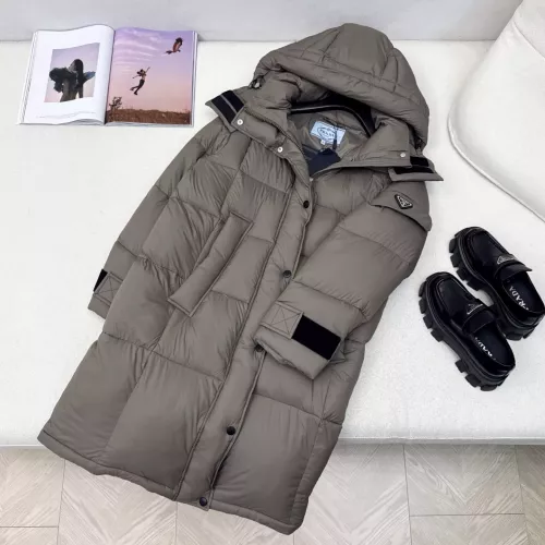 Prada Down Feather Coat Long Sleeved For Women #1366766 $257.85 USD, Wholesale Replica Prada Down Feather Coat