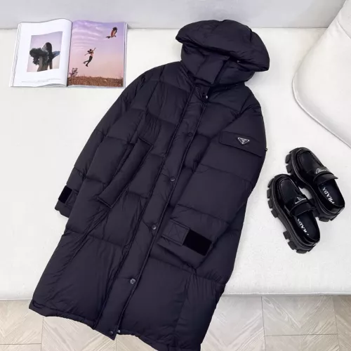 Replica Prada Down Feather Coat Long Sleeved For Women #1366767 $257.85 USD for Wholesale