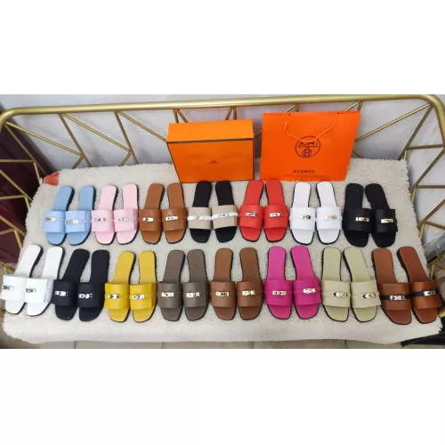 Replica Hermes Slippers For Women #1368671 $85.00 USD for Wholesale