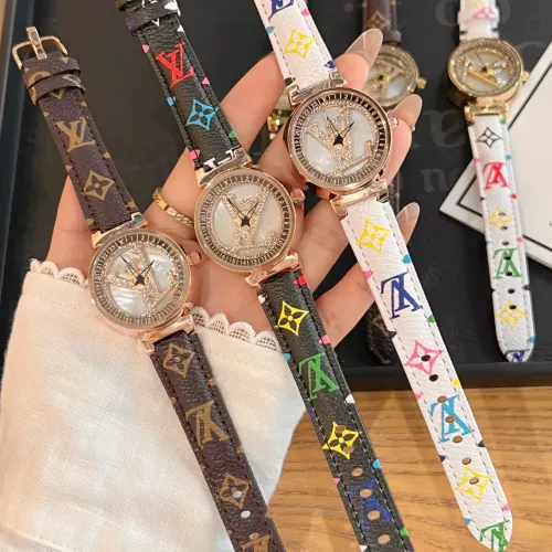 Replica Louis Vuitton Watches In Rose Gold For Women #1369128 $36.00 USD for Wholesale