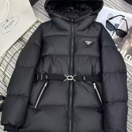 Prada Down Feather Coat Long Sleeved For Women #1369833 $230.00 USD, Wholesale Replica Prada Down Feather Coat