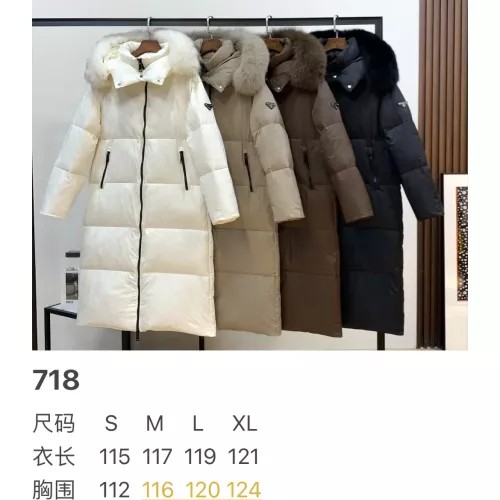 Replica Prada Down Feather Coat Long Sleeved For Women #1371071 $280.99 USD for Wholesale