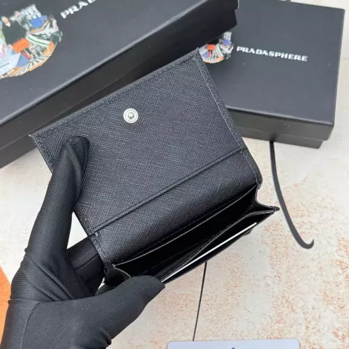 Replica Prada Wallets In Black For Men #1372680 $34.00 USD for Wholesale