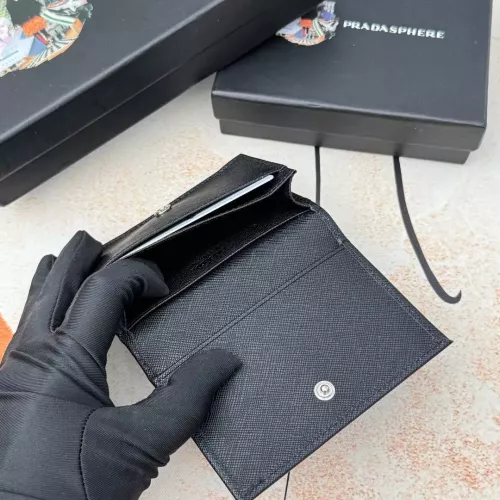 Replica Prada Wallets In Black For Men #1372683 $34.00 USD for Wholesale