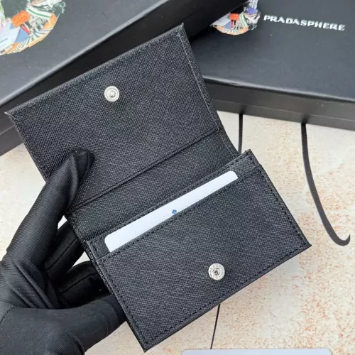 Replica Prada Wallets In Black For Men #1372689 $34.00 USD for Wholesale