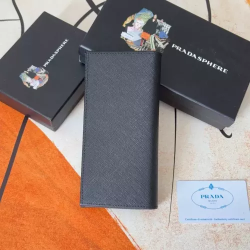 Replica Prada Wallets In Black For Men #1372700 $40.00 USD for Wholesale