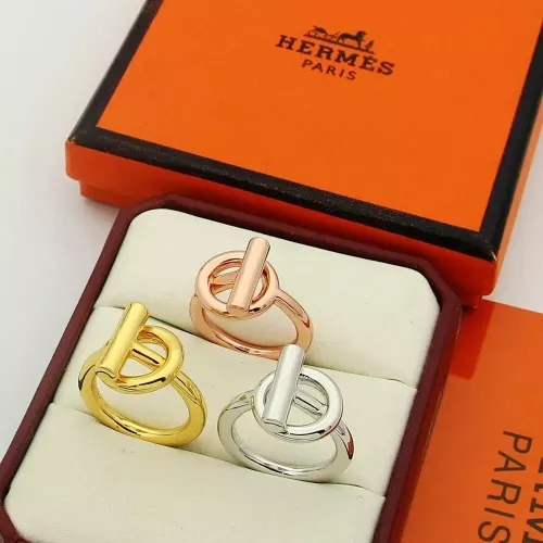 Replica Hermes Rings In Rose Gold For Unisex #1372845 $25.00 USD for Wholesale