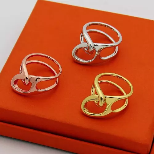 Replica Hermes Rings In Rose Gold For Unisex #1372848 $25.00 USD for Wholesale