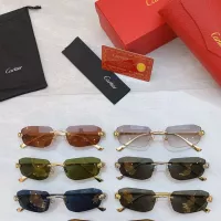 $64.00 USD Cartier AAA Quality Sunglassess #1366966
