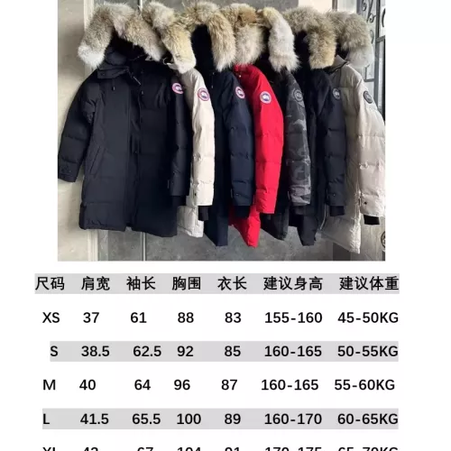 Replica Canada Goose Down Feather Coat Long Sleeved For Women #1374633 $160.00 USD for Wholesale