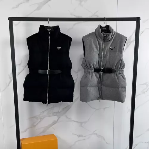 Replica Prada Down Feather Coat Sleeveless For Women #1374767 $170.00 USD for Wholesale