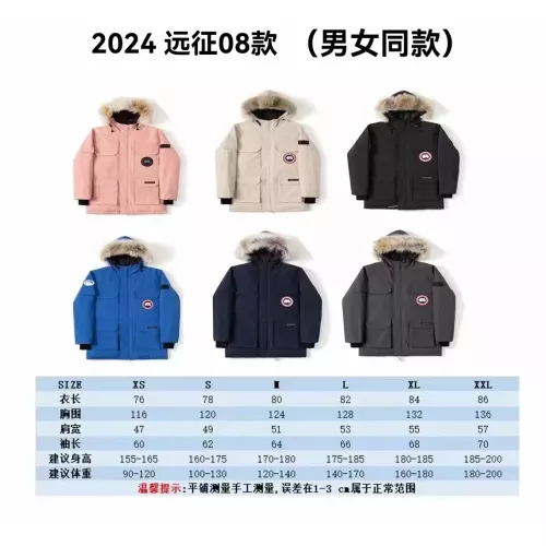 Replica Canada Goose Down Feather Coat Long Sleeved For Unisex #1380282 $160.00 USD for Wholesale