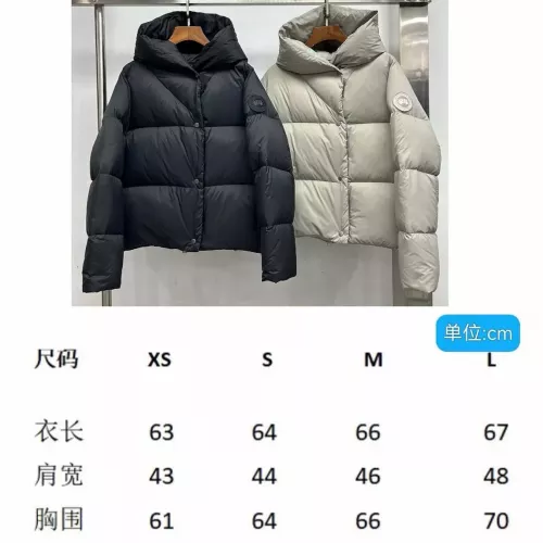 Replica Canada Goose Down Feather Coat Long Sleeved For Women #1380295 $215.00 USD for Wholesale