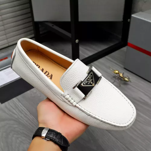 Replica Prada Leather Shoes For Men #1380618 $76.00 USD for Wholesale