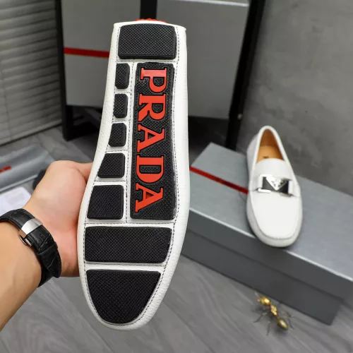Replica Prada Leather Shoes For Men #1380618 $76.00 USD for Wholesale