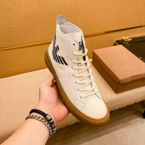 Replica Armani High Tops Shoes For Men #1380893 $82.00 USD for Wholesale