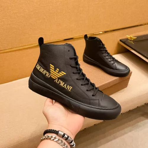 Replica Armani High Tops Shoes For Men #1380896 $85.00 USD for Wholesale