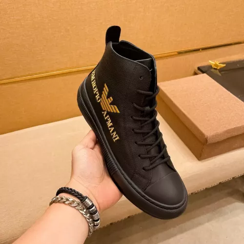 Replica Armani High Tops Shoes For Men #1380896 $85.00 USD for Wholesale
