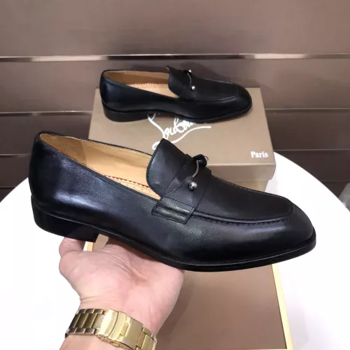 Replica Christian Louboutin Leather Shoes For Men #1381051 $112.00 USD for Wholesale