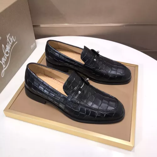 Replica Christian Louboutin Leather Shoes For Men #1381053 $112.00 USD for Wholesale