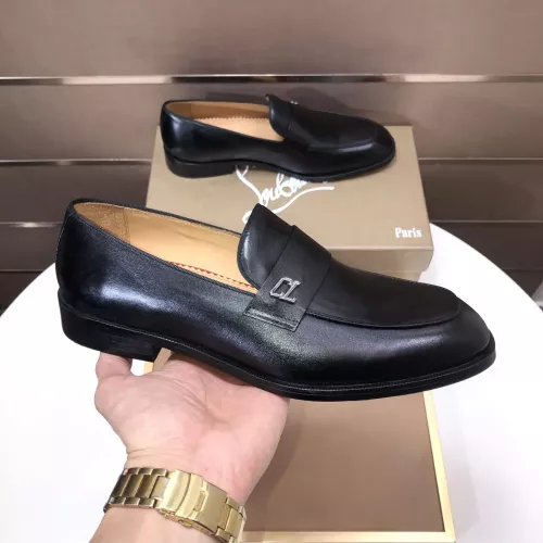Replica Christian Louboutin Leather Shoes For Men #1381057 $112.00 USD for Wholesale