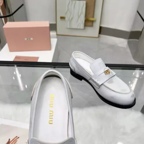 Replica MIU MIU Leather Shoes For Women #1381079 $102.00 USD for Wholesale