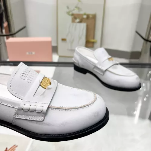 Replica MIU MIU Leather Shoes For Women #1381079 $102.00 USD for Wholesale