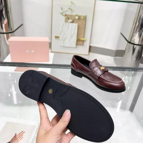 Replica MIU MIU Leather Shoes For Women #1381080 $102.00 USD for Wholesale