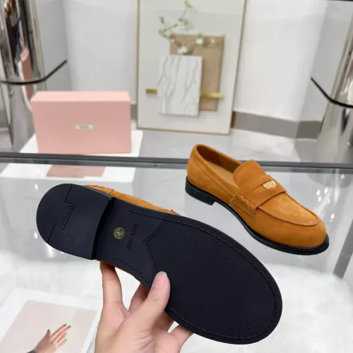 Replica MIU MIU Leather Shoes For Women #1381082 $102.00 USD for Wholesale