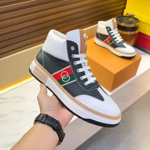 Replica Gucci High Tops Shoes For Men #1381173 $82.00 USD for Wholesale