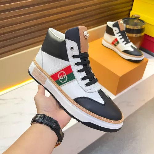 Replica Gucci High Tops Shoes For Men #1381174 $82.00 USD for Wholesale