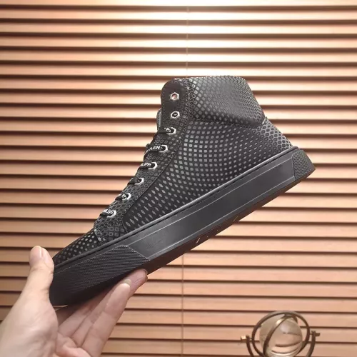 Replica Philipp Plein PP High Tops Shoes For Men #1381447 $88.00 USD for Wholesale