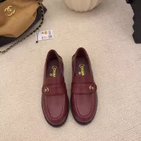 $112.00 USD Chanel Leather Shoes For Women #1378013