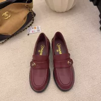 $112.00 USD Chanel Leather Shoes For Women #1378014