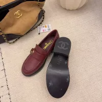 $112.00 USD Chanel Leather Shoes For Women #1378014