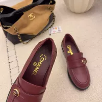 $112.00 USD Chanel Leather Shoes For Women #1378014