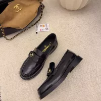 $112.00 USD Chanel Leather Shoes For Women #1378017
