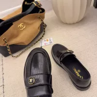 $112.00 USD Chanel Leather Shoes For Women #1378017