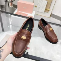 $102.00 USD MIU MIU Leather Shoes For Women #1381081