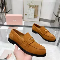 $102.00 USD MIU MIU Leather Shoes For Women #1381082