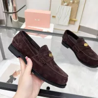 $102.00 USD MIU MIU Leather Shoes For Women #1381084