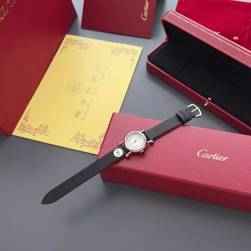 Replica Cartier AAA Quality Watches In Black For Women #1382438 $135.00 USD for Wholesale