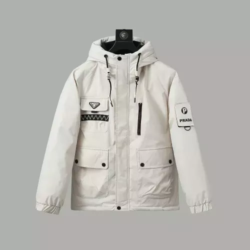 Prada Down Feather Coat Long Sleeved For Men #1383580 $185.00 USD, Wholesale Replica Prada Down Feather Coat