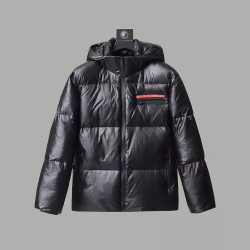 Prada Down Feather Coat Long Sleeved For Men #1383582 $185.00 USD, Wholesale Replica Prada Down Feather Coat